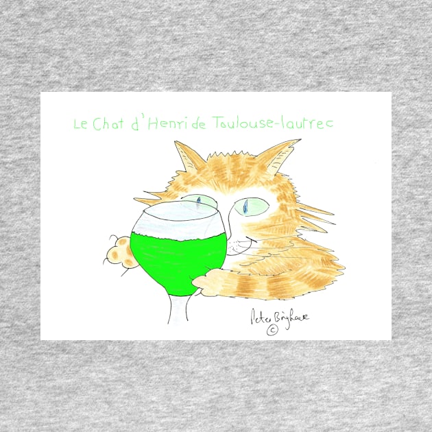 Toulouse-lautrec's Cat pays homage to Absinthe Drinkers by MrTiggersShop